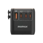 Momax 1-World 120W GaN Universal Travel Charger 4-Ports with 100W USB-C to USB-C Cable