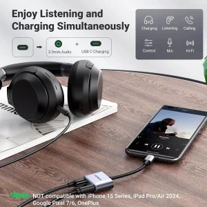 UGREEN CM231 2-in-1 USB C to 3.5mm Adapter (60164)
