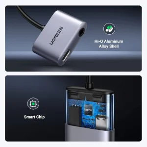 UGREEN CM231 2-in-1 USB C to 3.5mm Adapter (60164)