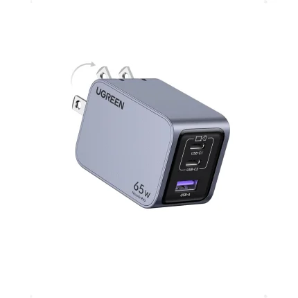 UGREEN Nexode Pro 65W 3-Port Mini Compact Foldable PPS GaN Fast Wall Charger X755 (25263)