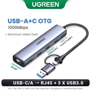 Ugreen CM475 5-in-1 USB+Type C HUB (15623)