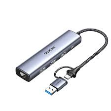 Ugreen CM475 5-in-1 USB+Type C HUB (15623)