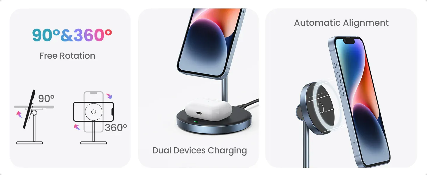 Ugreen Magnetic Wireless Charger 2in1 CD317(90668)
