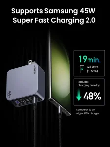 Ugreen Nexode Pro 160W 4-Port GaN Fast Charger with 240W 1.5m USB-C Cable X763 (25097)