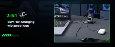 Ugreen Nexode RG Robot 65W USB C GaN Charger CD361 (15579)