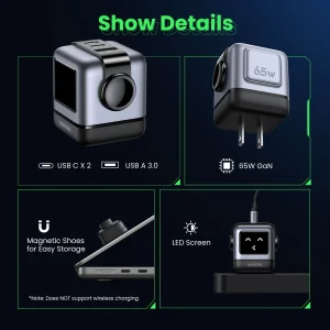 Ugreen Nexode RG Robot 65W USB C GaN Charger CD361 (15579)