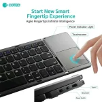 COTECi 63 Key Tri+Fold Ultra-Thin Wireless Touchpad Keyboard