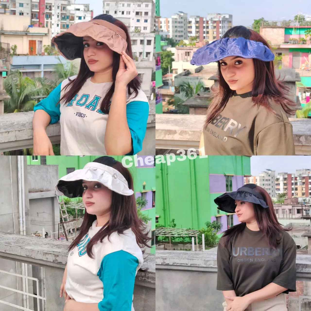 Foldable Sun Visor Cap for Women