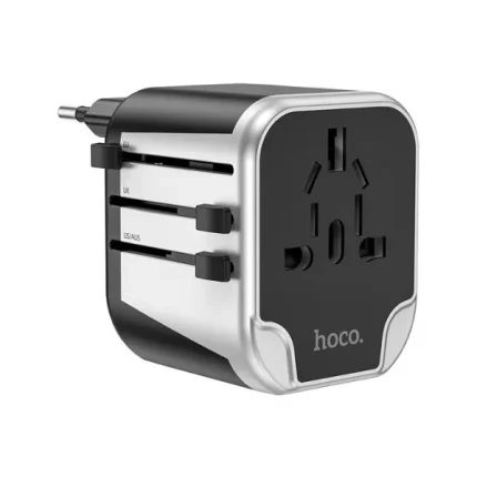 Hoco AC5 2USB+1Socket 12W Universal Travel Wall Charger
