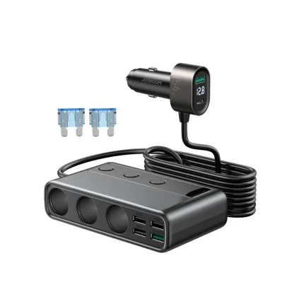Joyroom JR-CL06 154W Multi-Port USB Car Charger With Cigarette Lighter