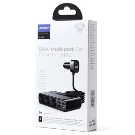 Joyroom JR-CL06 154W Multi-Port USB Car Charger With Cigarette Lighter