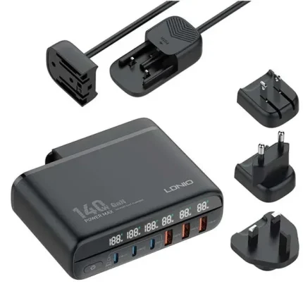 LDNIO A6140C 140W Fast Charging 6 USB Ports LED Display