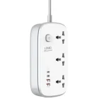 LDNIO Power Strip 65W 3 Sockets With 4 Port Charger SC3416