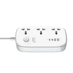 LDNIO Power Strip 65W 3 Sockets With 4 Port Charger SC3416