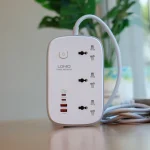 LDNIO Power Strip 65W 3 Sockets With 4 Port Charger SC3416