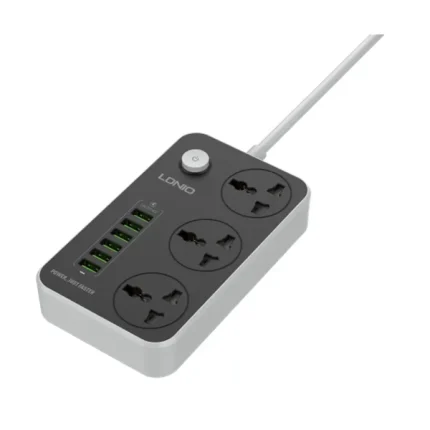 LDNIO Power Strip with 3 AC Sockets and 6 USB Ports SC3604