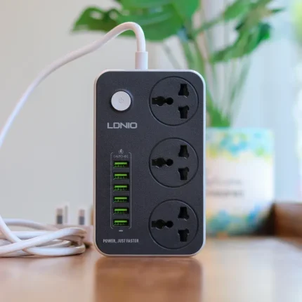 LDNIO Power Strip with 3 AC Sockets and 6 USB Ports SC3604
