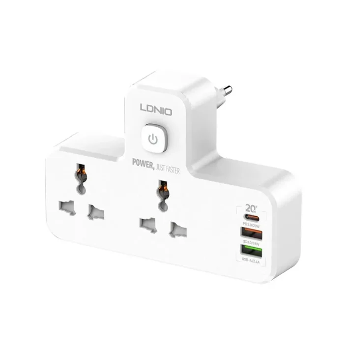 LDNIO SC2311 20W 3-Port USB Charger Extension Power Strip