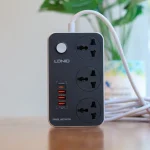 LDNIO SC3412 38W PD20W Power Strip 3 Socket Outlets and 3 QC 3.0 USB