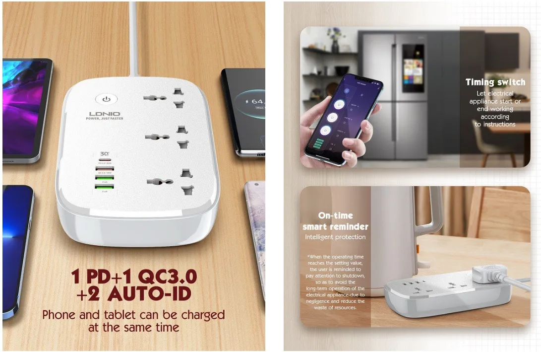 LDNIO SCW3451 WIFI Smart Universal Power Socket