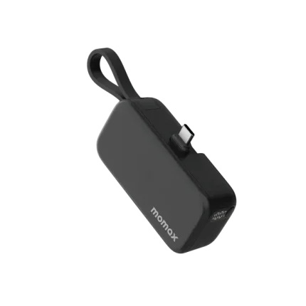 MOMAX 1-Power Mini 3-in-1 5000mAh Power Bank With built-in Foldable USB-C (IP130)