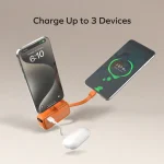 MOMAX 1-Power Mini 3-in-1 5000mAh Power Bank With built-in Foldable USB-C (IP130)