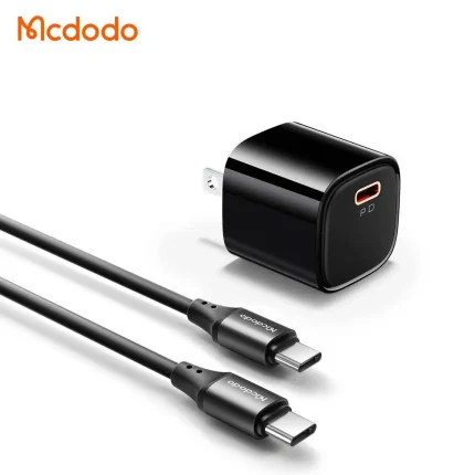 Mcdodo 20W PD Fast Charging Adapter With USB-C to USB-C Cable Combo Charger CH-4008