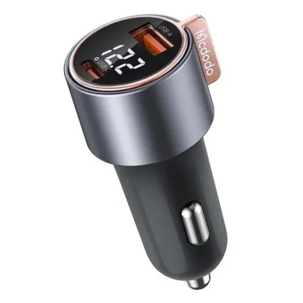 Mcdodo 75W Dual-Port Fast Car Charger with USB-A & USB-C Digital Display CC-3690