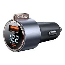 Mcdodo 75W Dual-Port Fast Car Charger with USB-A & USB-C Digital Display CC-3690