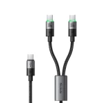 Mcdodo CA-6740 2-in-1 Type-C to Dual Type-C Cable 100W Fast Charging 1.5M