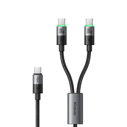 Mcdodo CA-6740 2-in-1 Type-C to Dual Type-C Cable 100W Fast Charging 1.5M