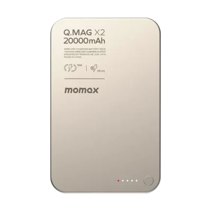 Momax Q.Mag X2 Gen 2 15W 20000mAh Magnetic Wireless Power Bank (IP133)