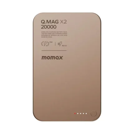 Momax Q.Mag X2 Gen 2 15W 20000mAh Magnetic Wireless Power Bank (IP133)