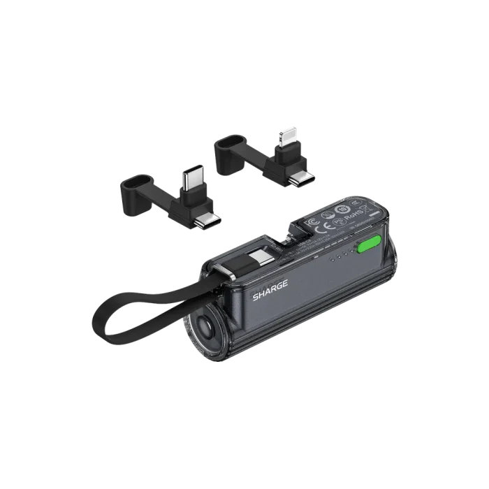 Sharge Flow Mini 2 5000mAh Power Bank 22.5W with Built-in Cable