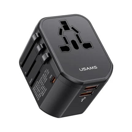 USAMS T59 Dual USB + Type-C Universal Travel Adapter 20W