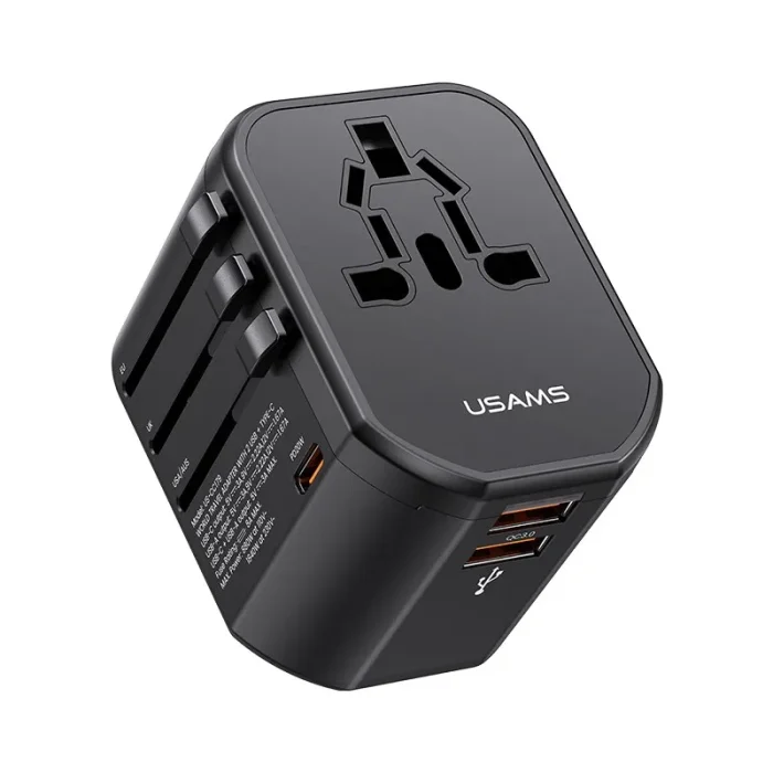 USAMS T59 Dual USB + Type-C Universal Travel Adapter 20W