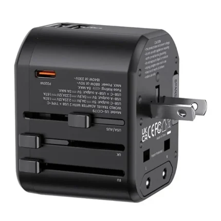 USAMS T59 Dual USB + Type-C Universal Travel Adapter 20W