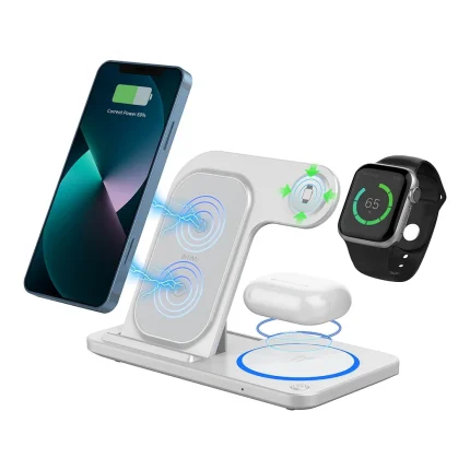 WiWU Foldable 3 in 1 15W Wireless Charger Wi-W020