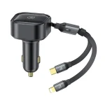 USAMS US-CC219 C41 PD 30W Fast Charging Car Charger With Type C & Lighting Cable
