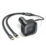USAMS US-CC219 C41 PD 30W Fast Charging Car Charger With Type C & Lighting Cable