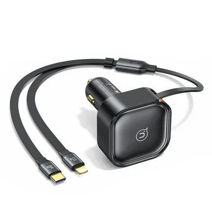 USAMS US-CC219 C41 PD 30W Fast Charging Car Charger With Type C & Lighting Cable