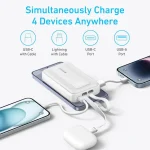 Anker Zolo 10000mAh 35W Power Bank with Built-in Dual USB-C Cable