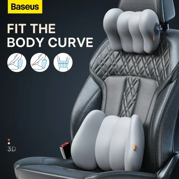 Baseus ComfortRide Series Car Headrest & Lumbar Pillow Set