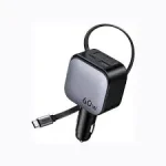 UGREEN Nexode Car Charger 60W with Retractable USB-C Cable EC602 (55212)