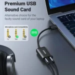 Ugreen US205 USB External Stereo Sound Card (30724)