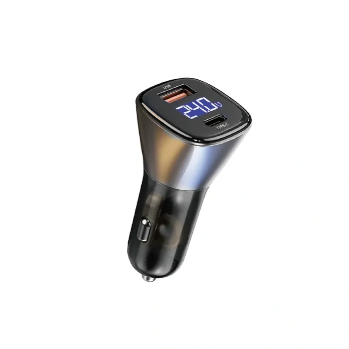 WiWU 72W Fast Charging Car Charger USB + Type-C Dual Ports PS500