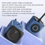 LDNIO SC3319 6in1 65W Power Socket Cube 2500W Universal Outlet