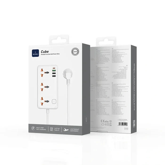 WIWU Wi-S005 30W GaN Cube Power Strip with Multiple Ports