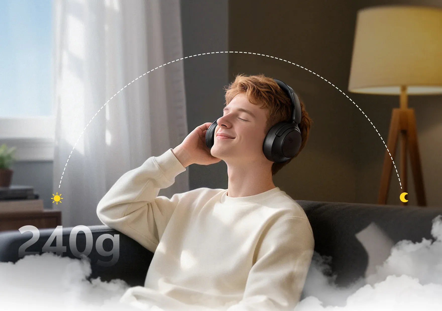 QCY H3S -56dB ANC Overhead Headphones