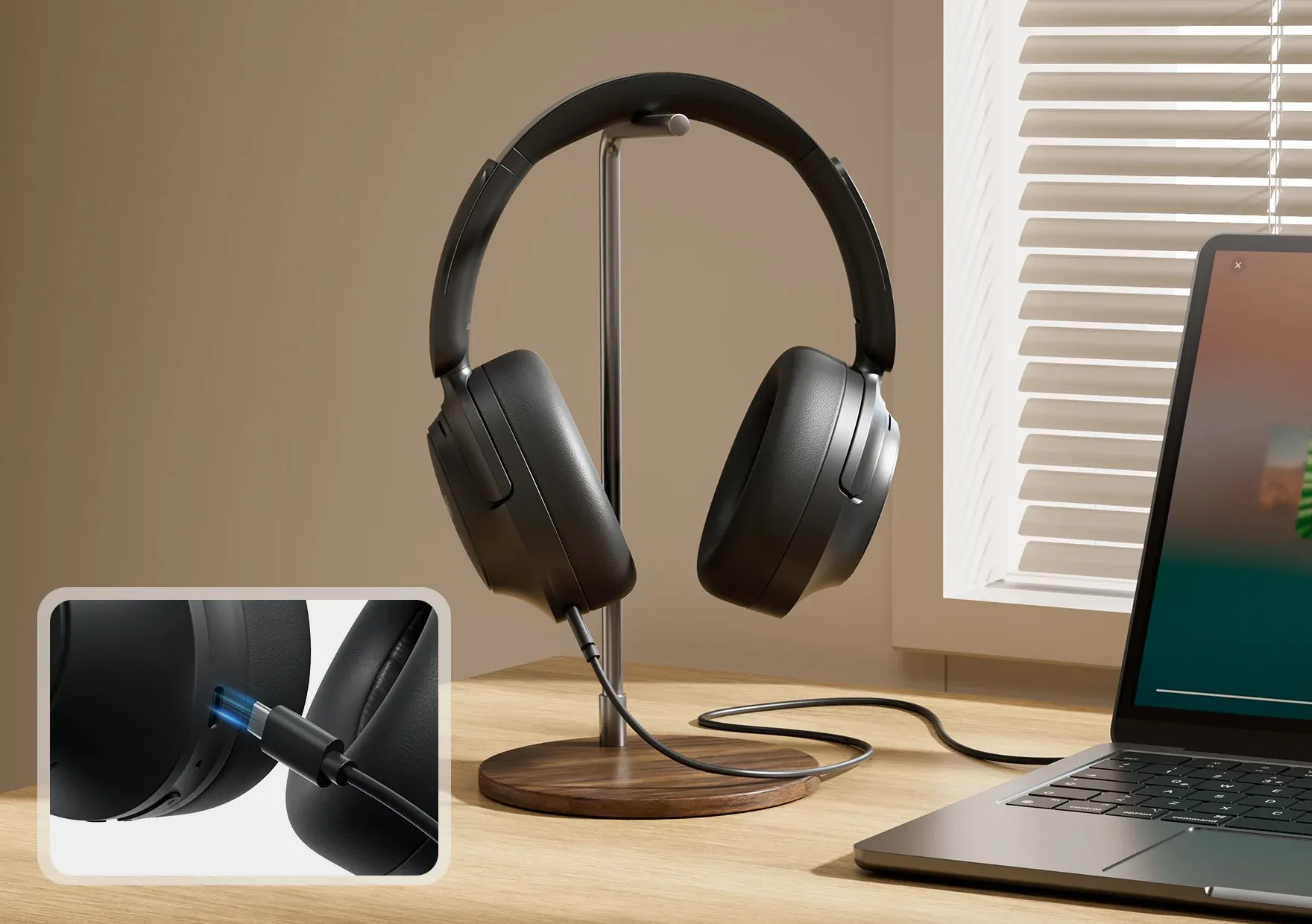 QCY H3S -56dB ANC Overhead Headphones